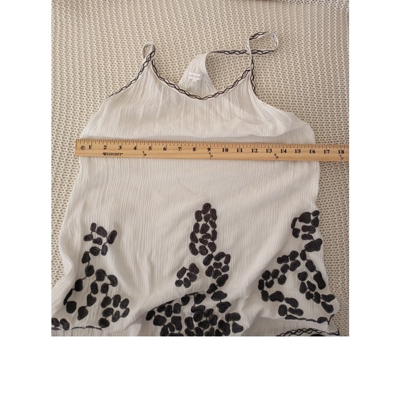 Poupette St Barth Embroidered Mini Dress White Boho Braided Strap Size 0 NWOT - Picture 9 of 10